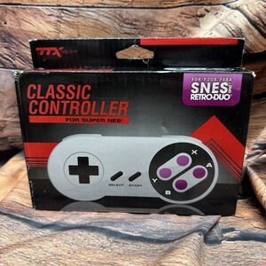 TTX Tech Classic Controller for Super NES & Retro-Duo - Wired SNES Style Gamepad